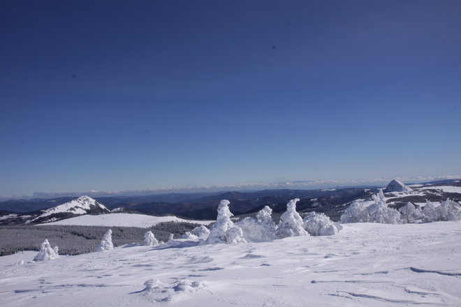 Paysage de neige haut Ardèche