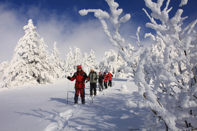 Randonnée en raquettes a neige Massif Central et Ardèche