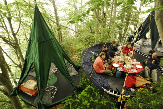 bivouac in the canopy in France