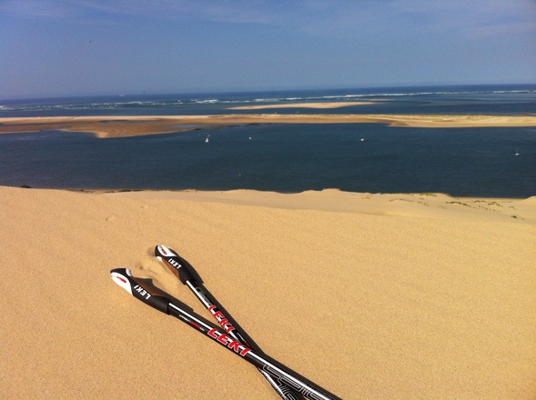 Nordic walking on the french coast with Aluna Voyages