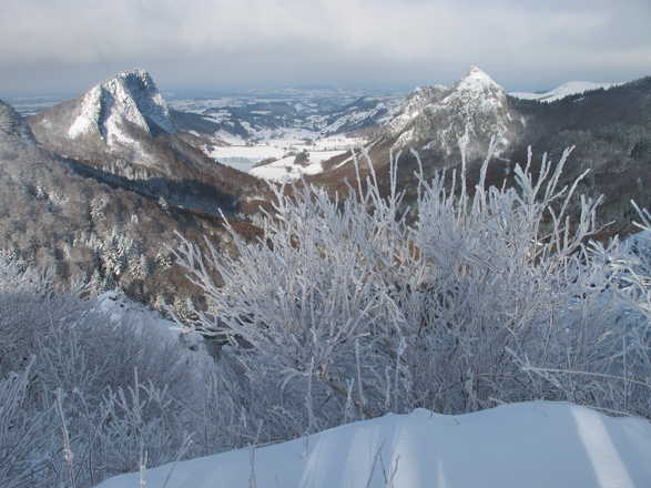 Paysages sous la neige en Auvergne