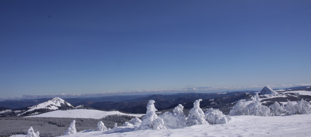 Paysage de neige haut Ardèche