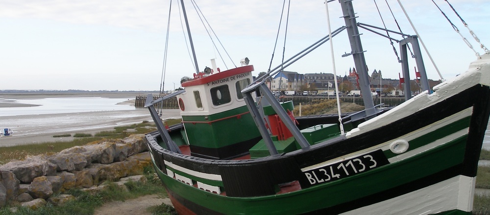 bateau en  baie de somme