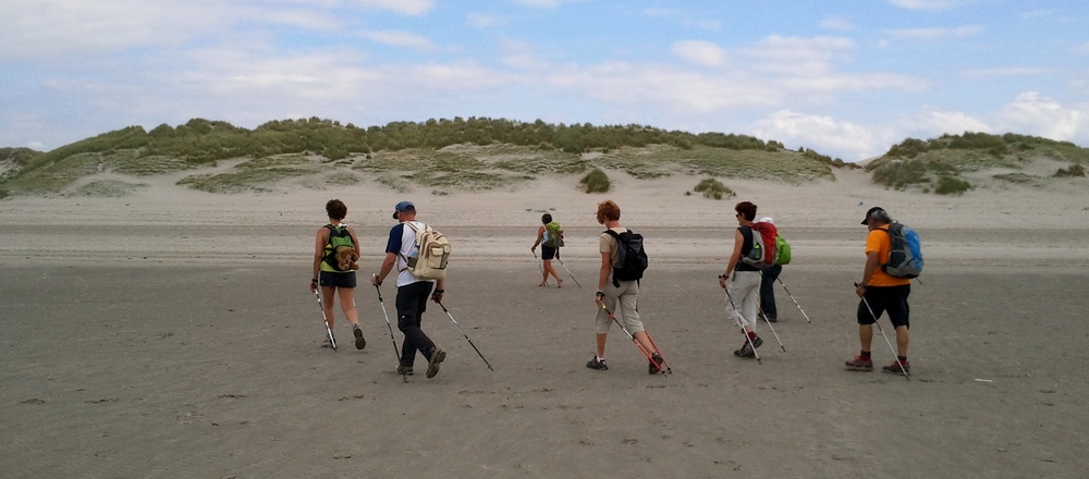 marche nordique en la baie de somme