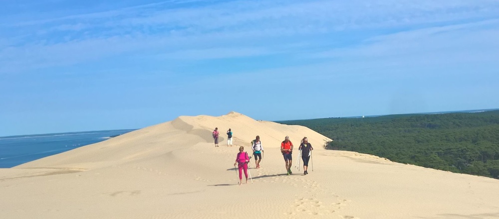 Marche nordique sur la dune du Pilat Arcachon
