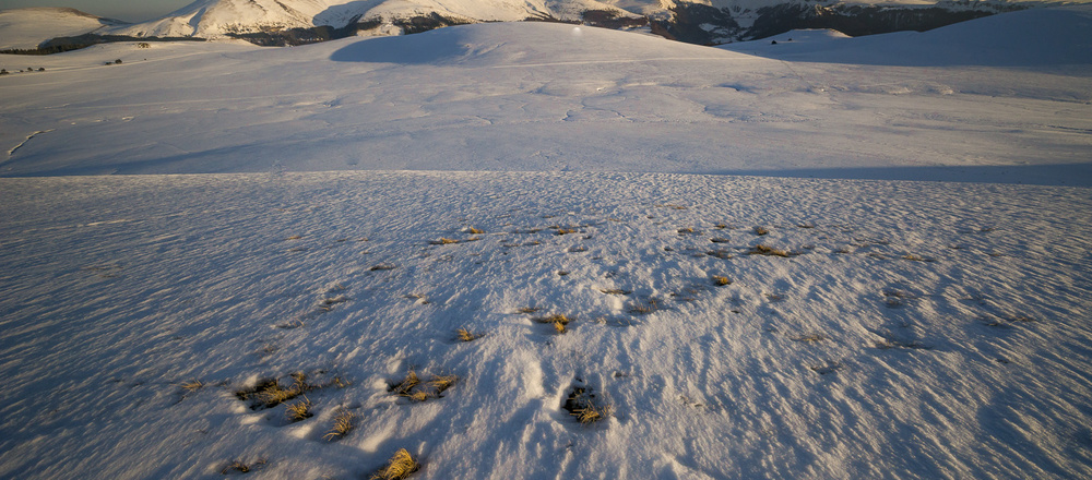 Le massif du Sancy sous la Neige