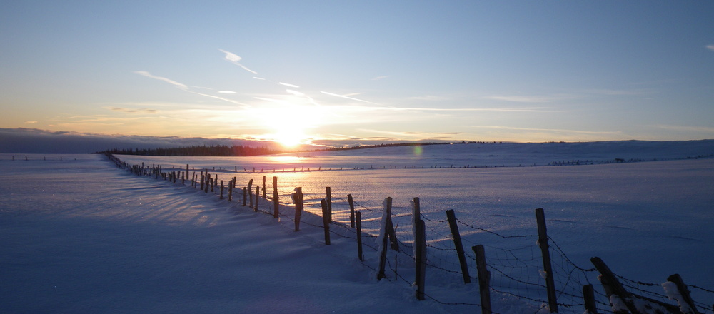 Randonnée hiver en famille en Auvergne