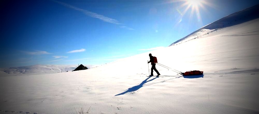 raid hivernal avec pulka en Vercors