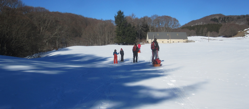 bivouac hivernal en Auvergne