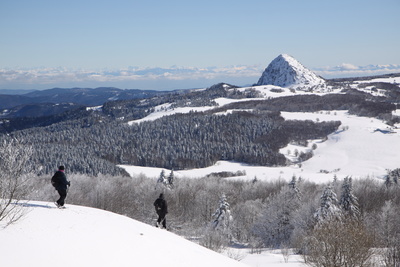 Traversée intégrale des Monts d'Ardèche en raquettes à neige